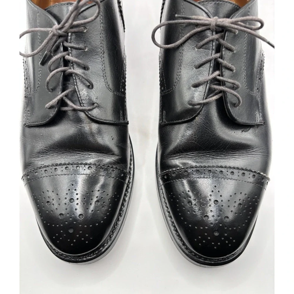 Bruno‎ Magli PLATINUM Black Leather Oxford Goodyear Welt Dress Shoes 8.5